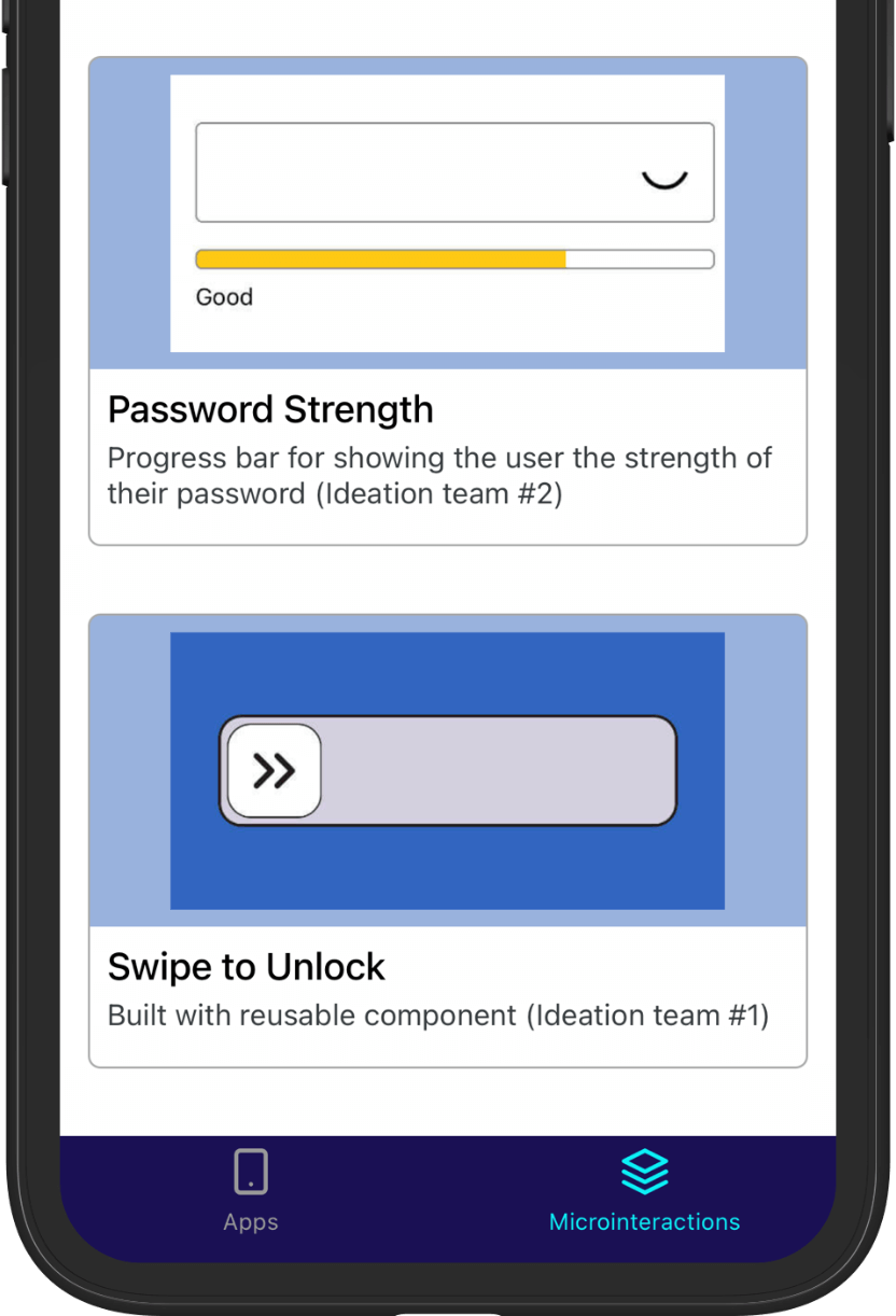 protocapsule microinteractions screen